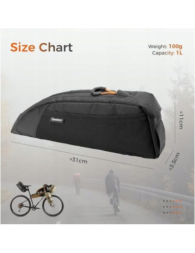 Qunature torba na ramę rowerową khaki 1l