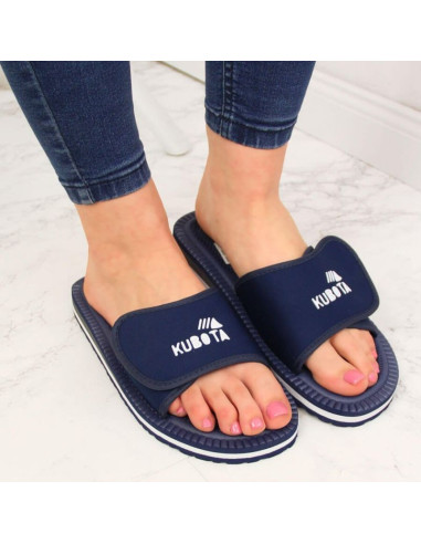 Klapki sportowe na rzep granatowe kubota