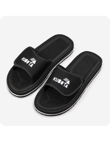 Klapki męskie plażowe basenowe na rzep czarne kubota