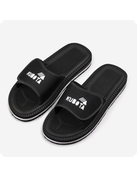 Klapki męskie plażowe basenowe na rzep czarne kubota