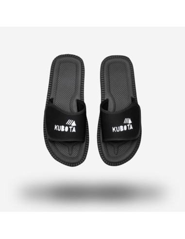 Klapki męskie plażowe basenowe na rzep czarne kubota
