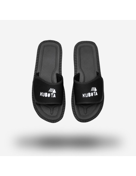 Klapki męskie plażowe basenowe na rzep czarne kubota