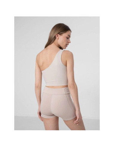 Crop top do jogi na jedno ramię damski 4f h4z22-tsd033