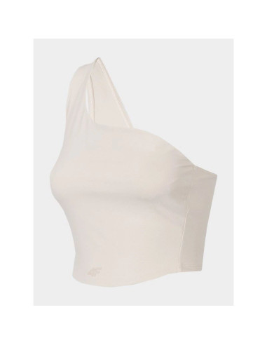 Crop top do jogi na jedno ramię damski 4f h4z22-tsd033