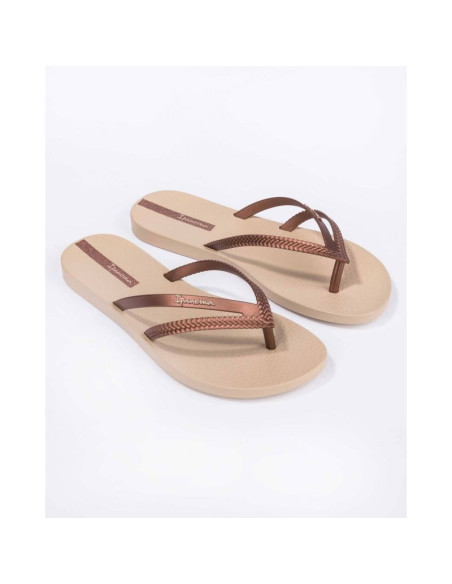 Klapki plażowe damskie ipanema bossa fem na lato beżowe (82067-21975)