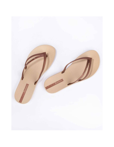 Klapki plażowe damskie ipanema bossa fem na lato beżowe (82067-21975)
