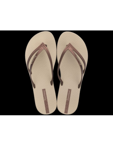 Klapki plażowe damskie ipanema bossa fem na lato beżowe (82067-21975)