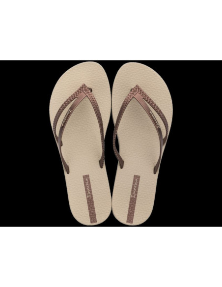 Klapki plażowe damskie ipanema bossa fem na lato beżowe (82067-21975)