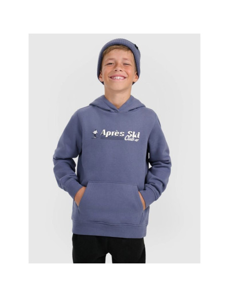 Bluza dresowa nierozpinana z kapturem chłopięca 4f 4fjraw25tswsm2416-32s