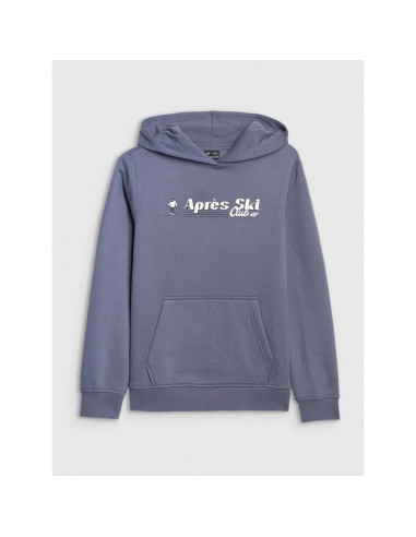 Bluza dresowa nierozpinana z kapturem chłopięca 4f 4fjraw25tswsm2416-32s