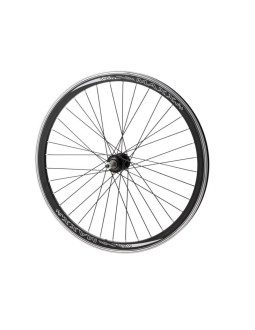 Koło 24'' tył wolnobieg stożek o-czarna/p-srebrna