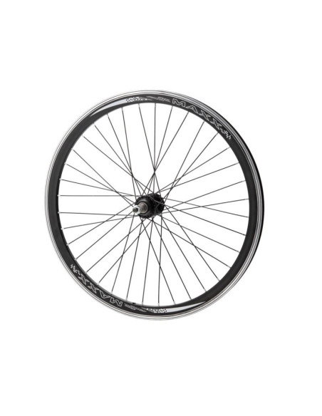 Koło 24'' tył wolnobieg stożek o-czarna/p-srebrna