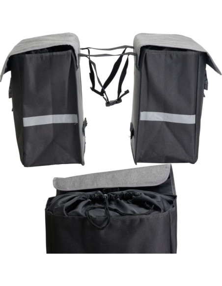 Sakwa torba rowerowa podwójna tylna na bagażnik 40l xqmax