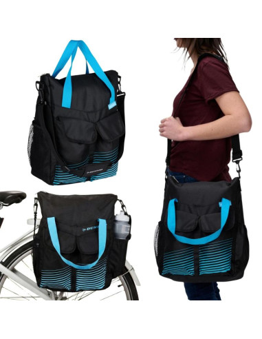 Sakwa torba rowerowa na bagażnik 20l dunlop niebieska