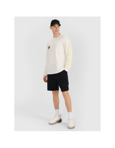 Longsleeve regular z nadrukiem męski 4f 4fwss25tlonm392-11s