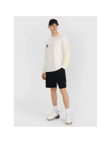 Longsleeve regular z nadrukiem męski 4f 4fwss25tlonm392-11s