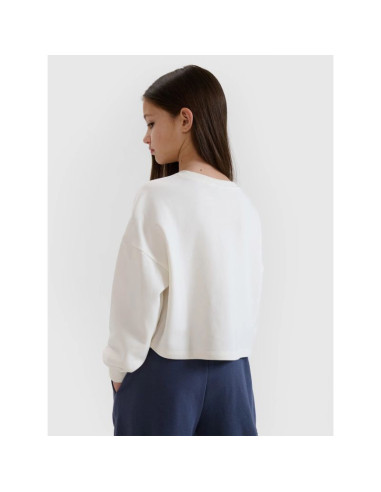 Bluza dresowa nierozpinana bez kaptura dziewczęca 4f 4fjwss25tswsf1483-11s