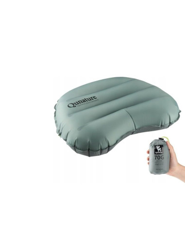 Qunature nadmuchiwana poduszka turystyczna szara