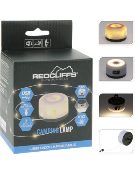 Latarka lampa camping ładowanie usb redcliffs