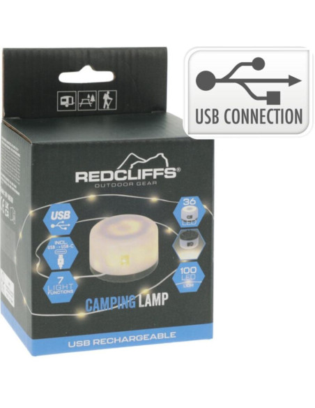 Latarka lampa camping ładowanie usb redcliffs