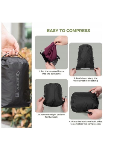 Qunature wodoszczelna torba rowerowa czarna 3l