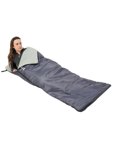 Śpiwór turystyczny light 200x70cm szary enero camp