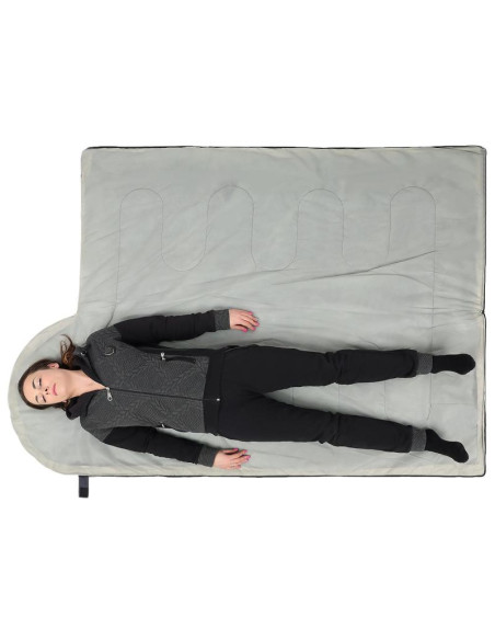 Śpiwór turystyczny light 200x70cm szary enero camp