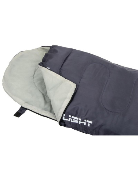 Śpiwór turystyczny light 200x70cm szary enero camp