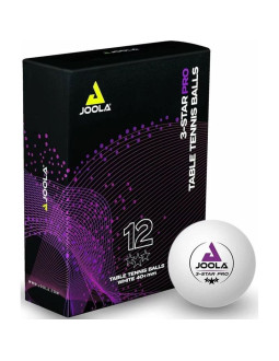 Piłeczki do tenisa stołowego joola pro 3 star 12szt białe