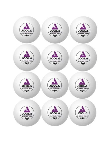 Piłeczki do tenisa stołowego joola pro 3 star 12szt białe