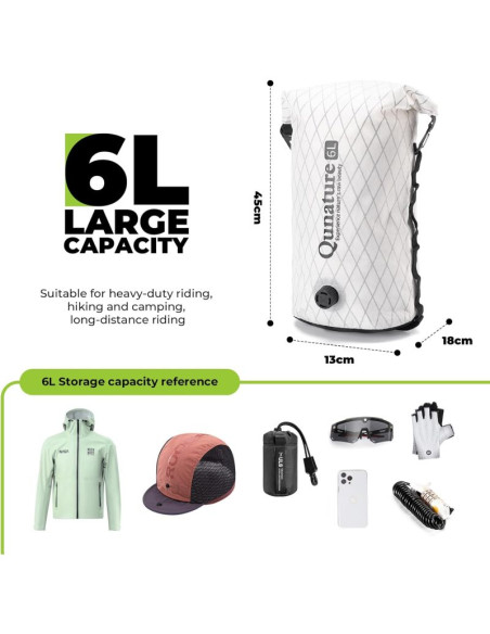 Qunature wodoszczelna torba z zaworem biała 6l