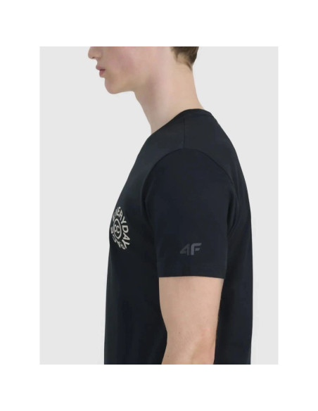 T-shirt regular z nadrukiem męski  4f 4fwss25ttshm1980-20s