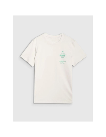 T-shirt regular z nadrukiem męski 4f 4frss25ttshm2688-11s