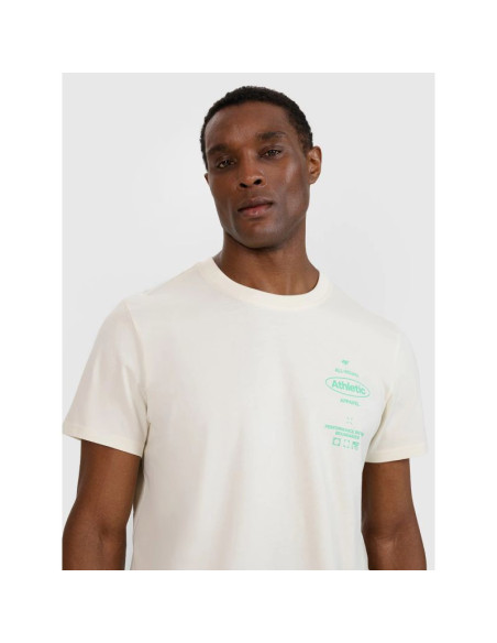 T-shirt regular z nadrukiem męski 4f 4frss25ttshm2688-11s