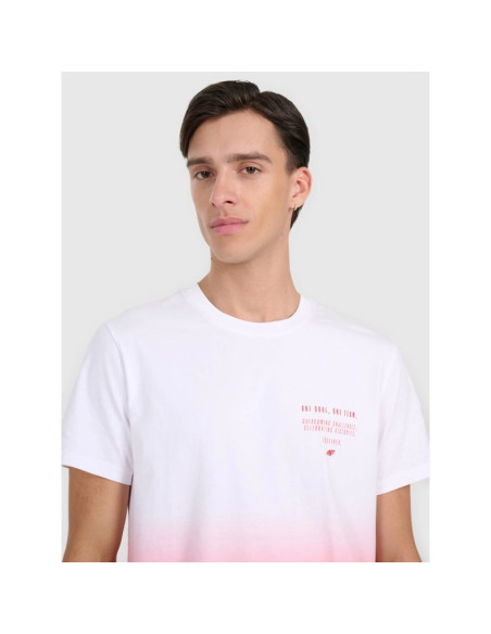 T-shirt regular z nadrukiem męski 4f 4fraw25ttshm3226-62s