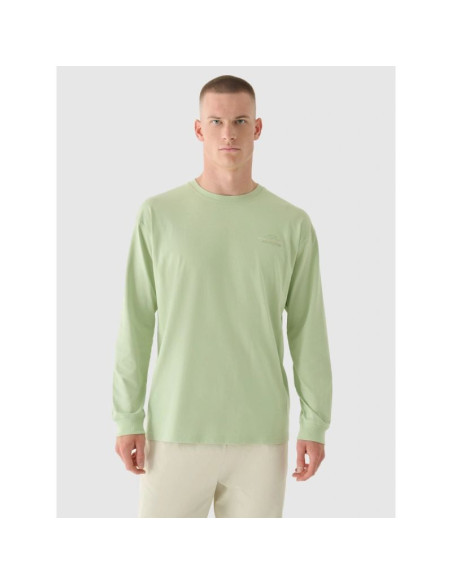 Longsleeve oversize z nadrukiem męski 4f 4fraw24tlonm502-44s