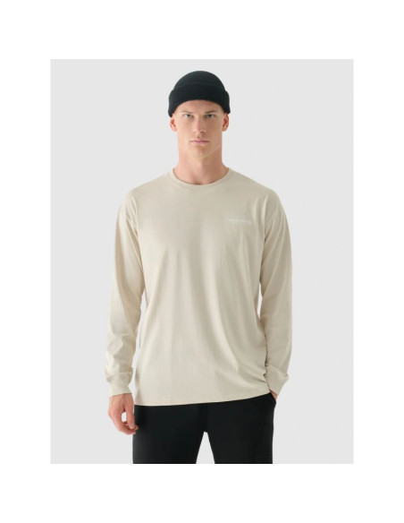 Longsleeve oversize z nadrukiem męski 4f 4fraw24tlonm502-12s