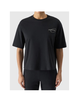 T-shirt oversize z nadrukiem damski 4f 4frss24ttshf2089-20s 2