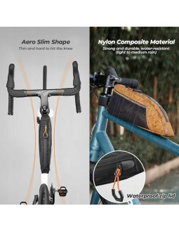 Qunature torba na ramę rowerową czarna 1l 2