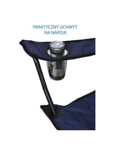 Krzesło turystyczne składane 50x50x80cm granatowe