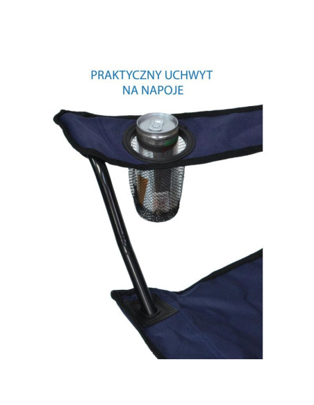 Krzesło turystyczne składane 50x50x80cm granatowe