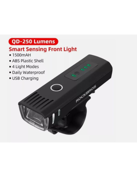 Rockbros lampka rowerowa przednia 24510001001