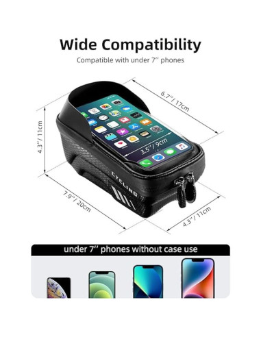 Rockbros torba na telefon, twarda obudowa czarna