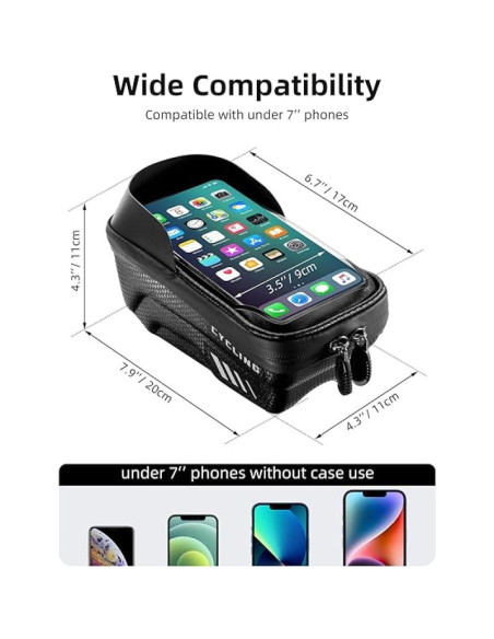 Rockbros torba na telefon, twarda obudowa czarna