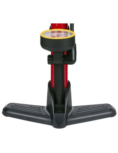 Pompka warsztatowo  rowerowa dunlop 230 psi (16bar) z manometrem czerwony