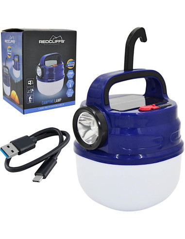 Latarka lampa camping ładowanie usb i solar redcliffs