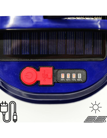 Latarka lampa camping ładowanie usb i solar redcliffs