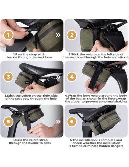 Rockbros torba rowerowa podsiodłowa 0,4l niebieska 2