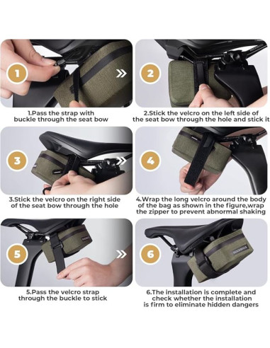 Rockbros torba rowerowa podsiodłowa 0,4l niebieska