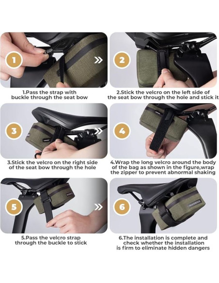 Rockbros torba rowerowa podsiodłowa 0,4l niebieska